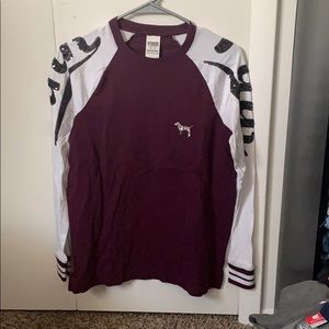 MAROON BLING LONG SLEEVE